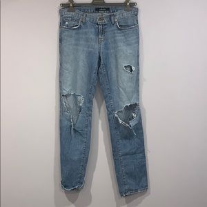 JBrand Boyfriend Ripped Jeans